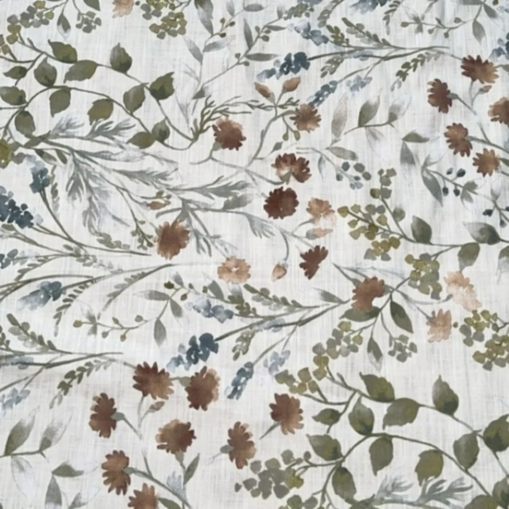 NEW Ethan Allen Country Floral Print Queen Duvet Cover & 2 Standard Shams Set‎